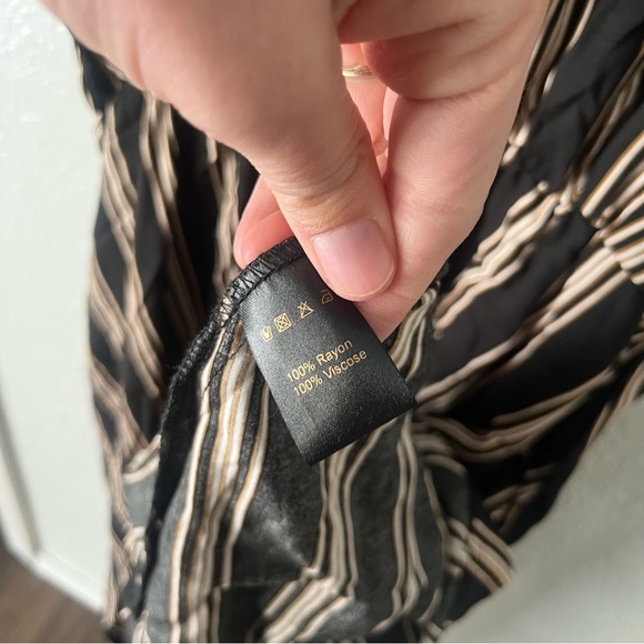 Uma & Leopold Dress Women's XL Anita Pinstripe Flowy Caftan NWT - Picture 9 of 14